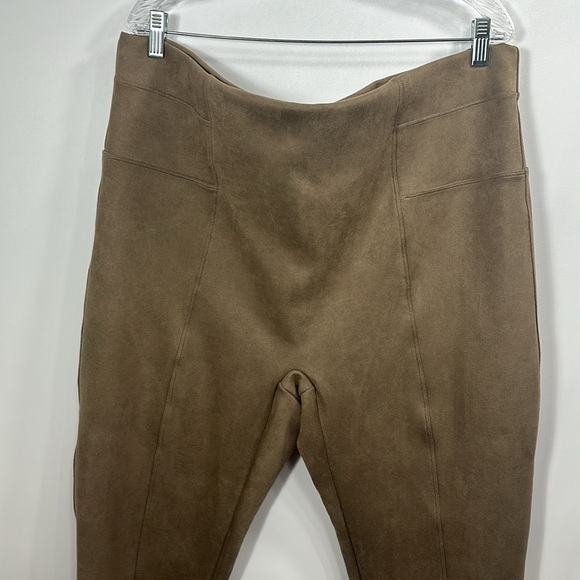 SPANX faux suede camel pants size 3X - Picture 2 of 11
